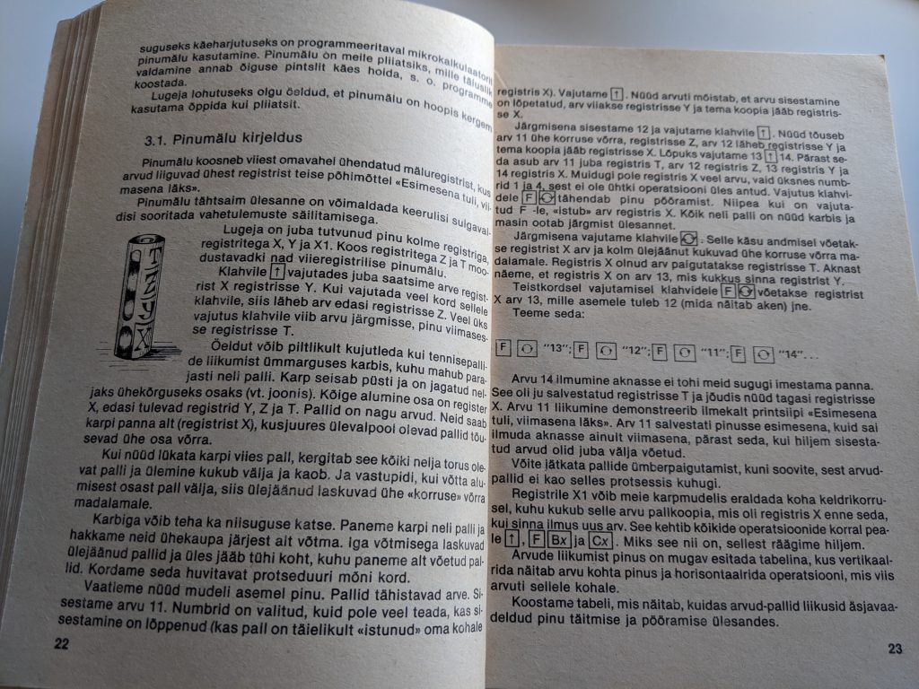 Gennadi Slavin 1988 Programmeerimie Programmeeritaval Mikrokalkulaatoril Elektroonika B3-34 lk 22