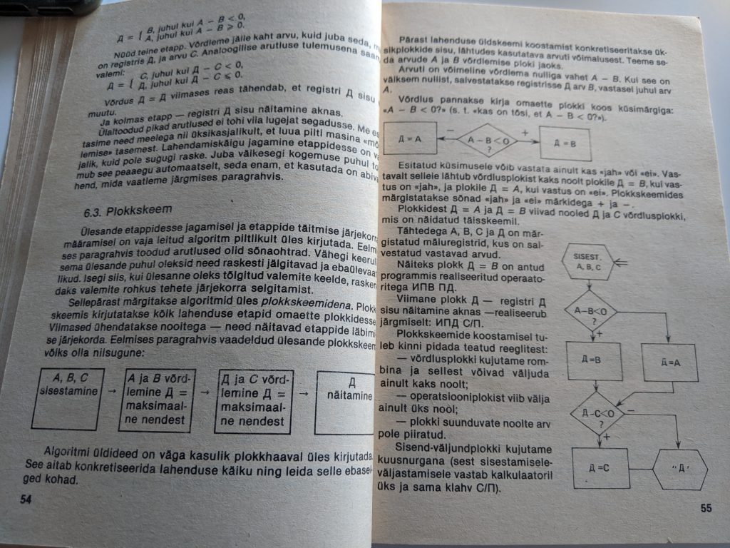 Gennadi Slavin 1988 Programmeerimie Programmeeritaval Mikrokalkulaatoril Elektroonika B3-34 lk 54